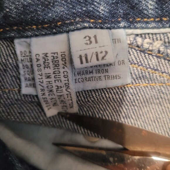 VINTAGE Freego Western High Waist Mom Jeans 31 - 11/12 - 80's 90's Gems Studded - Picture 3 of 5